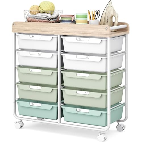 10-Drawer Rolling Storage Cart: $88.37 10-Drawer Rolling Storage Cart: $88.37