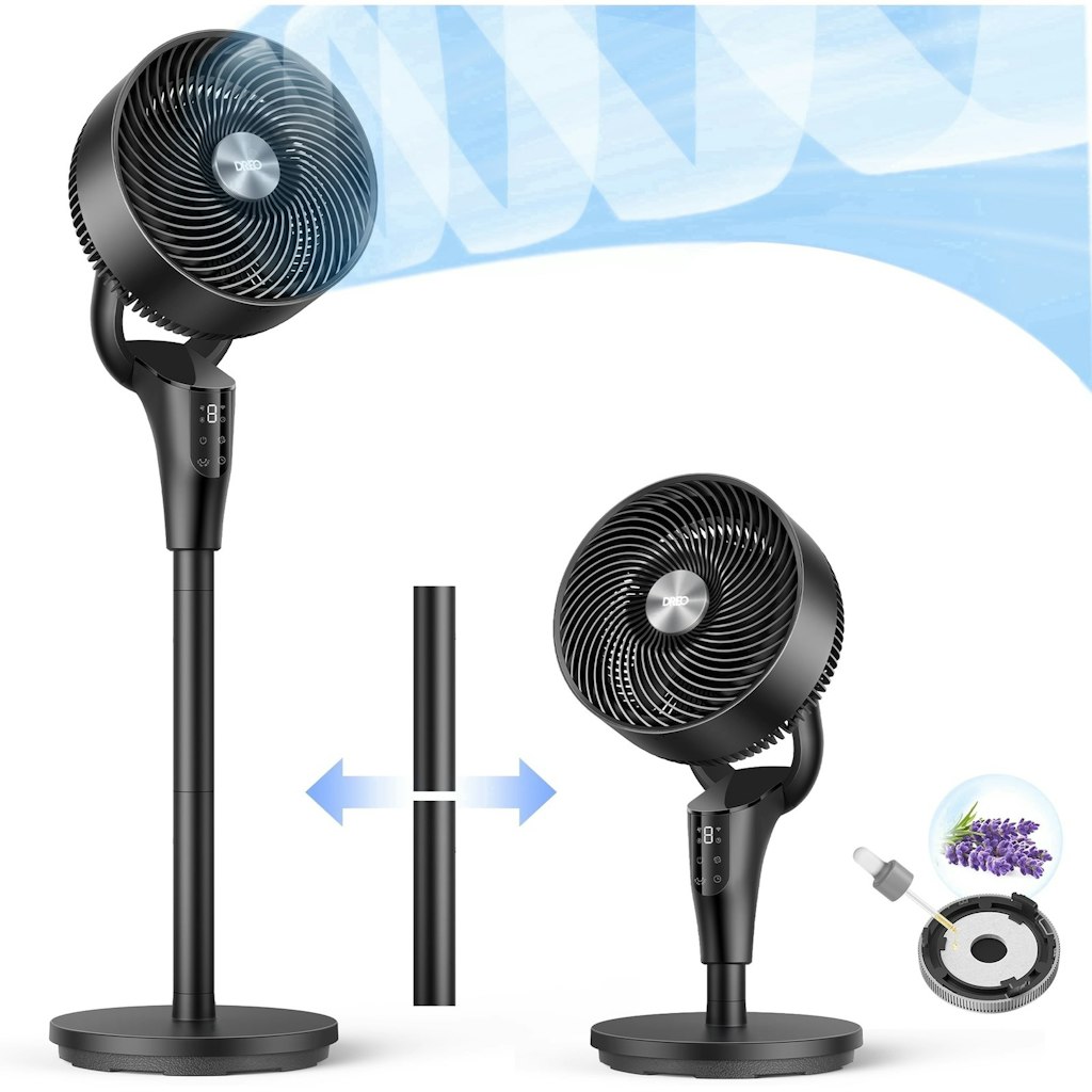 Dreo 2-in-1 TurboPoly Pedestal Fan: $60