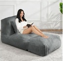 Big Bean Bag Lounger Sofa w/ Pillow for $87 + free shipping w/ Prime