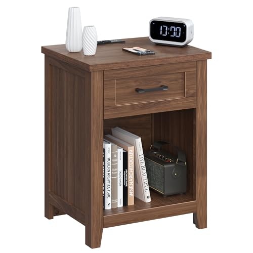 Decofy Farmhouse Nightstand with Charging Station: $53.99