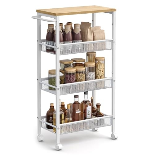 Vasagle 4-Tier 8.7-Inch Rolling Slim Metal Storage Cart: $37.98 Vasagle 4-Tier 8.7-Inch Rolling Slim Metal Storage Cart: $37.98