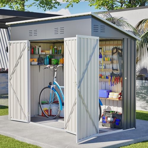 Yopto 4x8-Foot Outdoor Metal Storage Shed: $256.52 Yopto 4x8-Foot Outdoor Metal Storage Shed: $256.52
