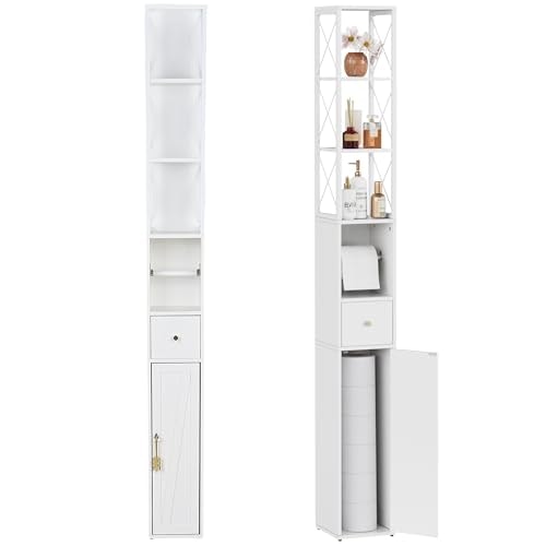 Vecelo 71-Inch Narrow Bathroom Storage Cabinet: $44.68