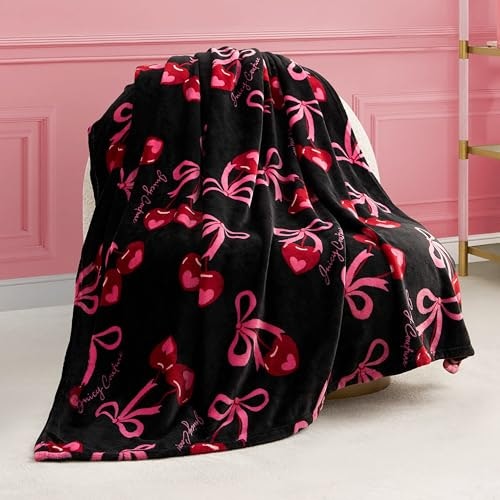 Juicy Couture 50" x 70" Plush Throw Blanket: $18.99 Juicy Couture 50" x 70" Plush Throw Blanket: $18.99