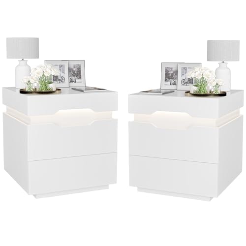 Yeshomy Nightstand 2-Pack with LED Light and Charging Station: $134.99 Yeshomy Nightstand 2-Pack with LED Light and Charging Station: $134.99
