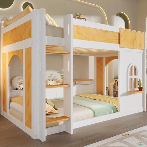 GDFStudio Twin Over Twin Playhouse Bunk Bed: $454.69 GDFStudio Twin Over Twin Playhouse Bunk Bed: $454.69