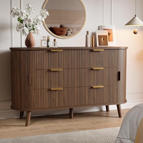 Decofy Fluted 6-Drawer Mid-Century Modern Dresser: $188.99 Decofy Fluted 6-Drawer Mid-Century Modern Dresser: $188.99