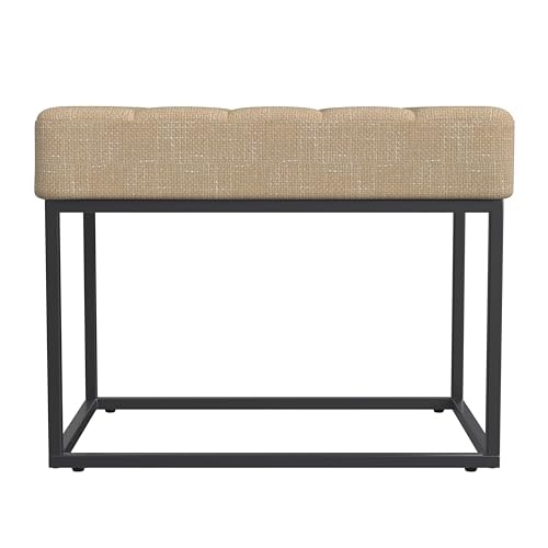 HomePop 22-Inch Theodore Channel Tufted Ottoman: $38.99