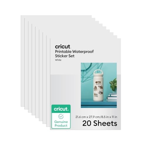 Cricut 8.5" x 11" Waterproof Sticker Paper 20-Sheet Pack: $12.79 Cricut 8.5" x 11" Waterproof Sticker Paper 20-Sheet Pack: $12.79