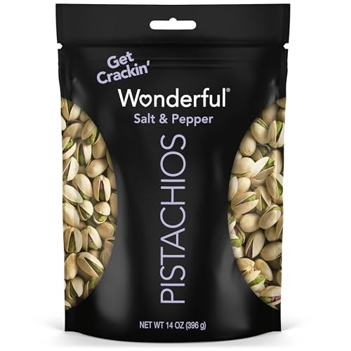 Wonderful Pistachios Salt & Pepper 14-ounce Bag: $7.79 Wonderful Pistachios Salt & Pepper 14-ounce Bag: $7.79