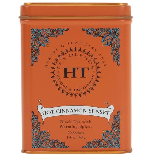 Harney and Sons Hot Cinnamon Sunset Black Tea 20-Sachet Tin: $4.75