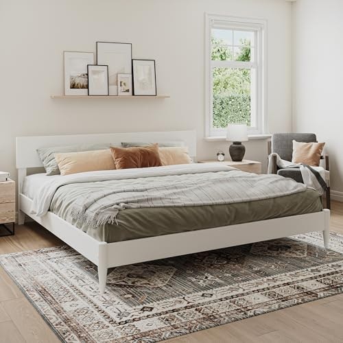 Aria King Solid Wood Platform Bed: $356.28