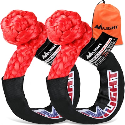 Nilight 1/2" x 24" Synthetic Soft Shackles w/ Extra Sleeves 2-Pack for $21 + free shipping w/ Prime