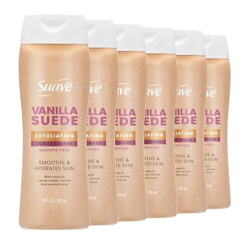 Suave Vanilla Suede Exfoliating Body Wash & Scrub 18-oz. 6-Pack: $23.82 Suave Vanilla Suede Exfoliating Body Wash & Scrub 18-oz. 6-Pack: $23.82
