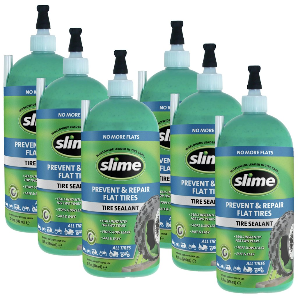 Slime Flat Tire Puncture Repair Sealant 32-oz. Bottle 6-Pack: $60