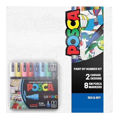 Posca 8-Piece Paint-by-Number Canvas Kit: $22.76 Posca 8-Piece Paint-by-Number Canvas Kit: $22.76
