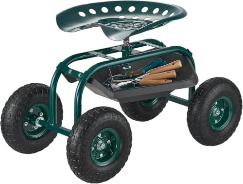 Vevor Rolling Garden Cart with Swivel Seat: $46.71