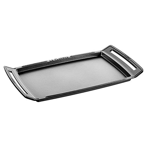 Staub 18.5 x 9.8-inch Cast Iron Plancha Double Burner Griddle: $185.38 Staub 18.5 x 9.8-inch Cast Iron Plancha Double Burner Griddle: $185.38