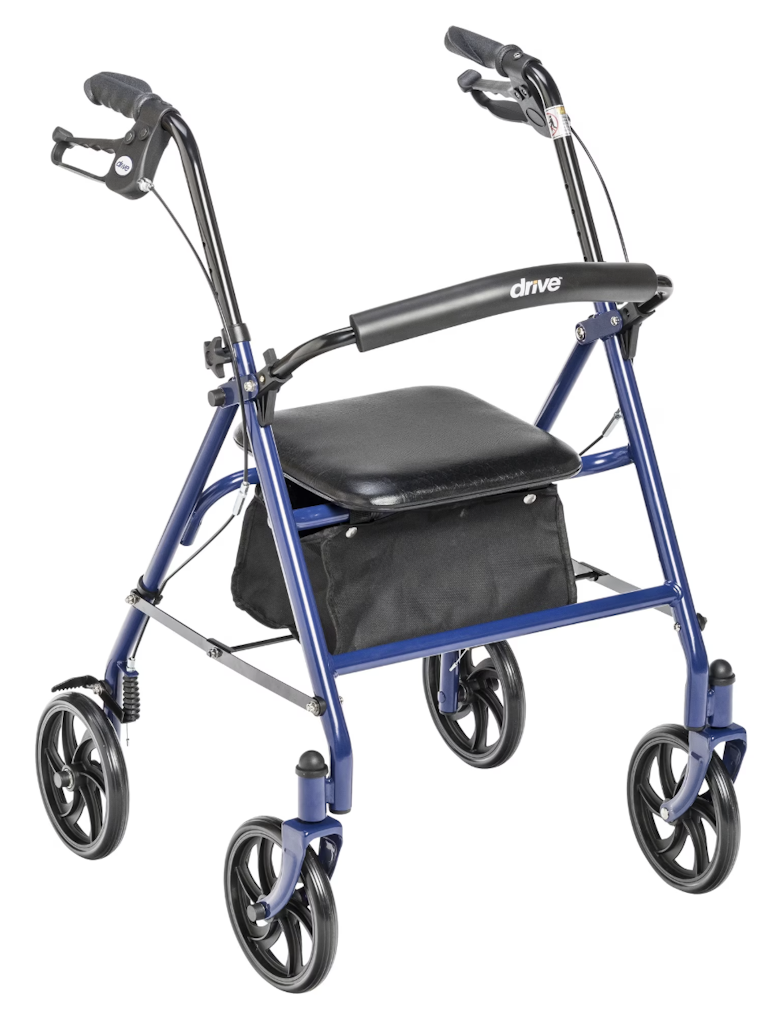 Drive Medical Four Wheel Rollator Rolling Walker: $53