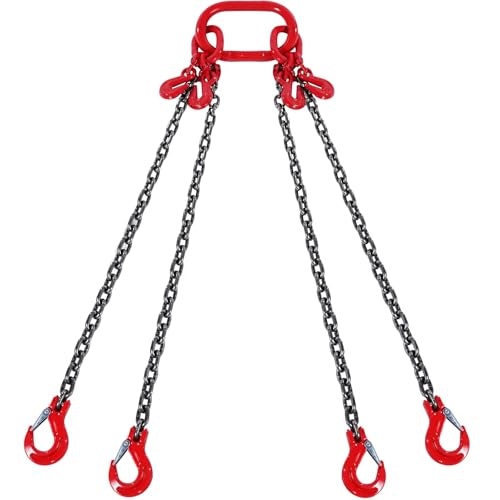 Vevor 1/4-Inch 5-Foot 4-Leg G80 Chain Sling 6,600-lb Capacity: $44.99 Vevor 1/4-Inch 5-Foot 4-Leg G80 Chain Sling 6,600-lb Capacity: $44.99