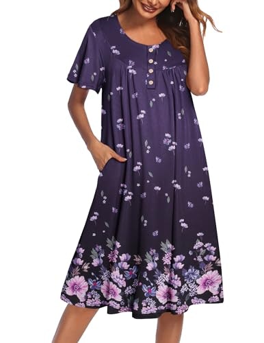 Ekouaer Women's Short Sleeve House Dress: $16.98