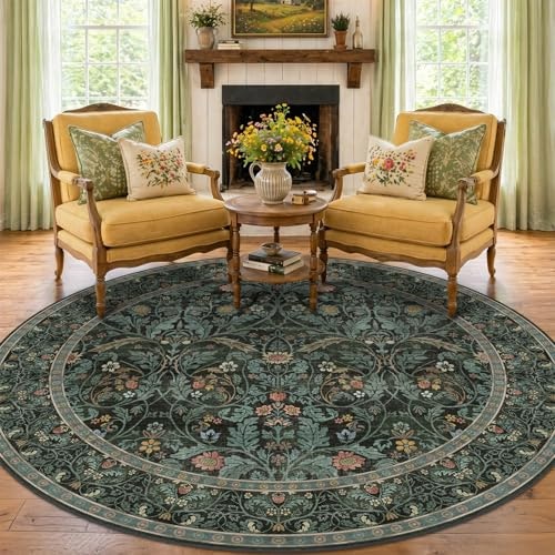 8-Foot Round Botanical Area Rug: $101.98 8-Foot Round Botanical Area Rug: $101.98