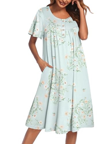 Ekouaer Women's Short Sleeve House Dress: $17.98 Ekouaer Women's Short Sleeve House Dress: $17.98