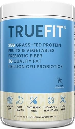 TrueFit Grass-Fed Whey Protein Powder with Fiber & Probiotics: $43.99 TrueFit Grass-Fed Whey Protein Powder with Fiber & Probiotics: $43.99