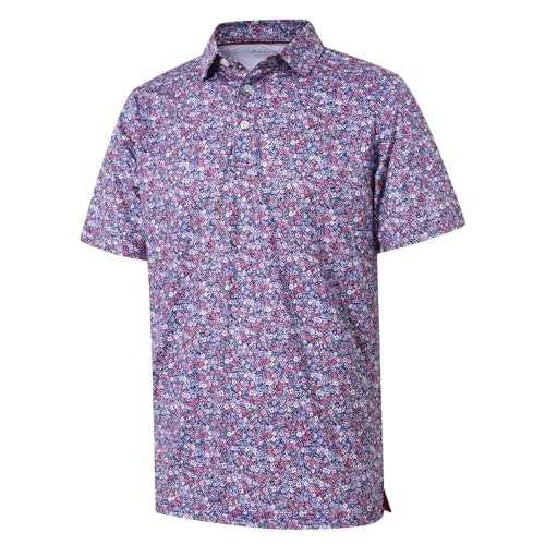 Men's Dry Fit Floral Print Performance Polo Shirt: $19.94 Men's Dry Fit Floral Print Performance Polo Shirt: $19.94