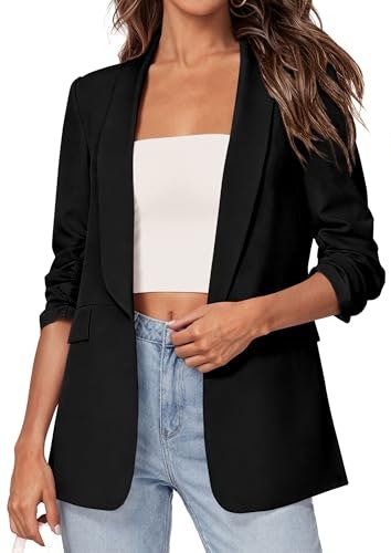 Prettygarden Women's Business Casual Summer Blazer: $35.98 Prettygarden Women's Business Casual Summer Blazer: $35.98