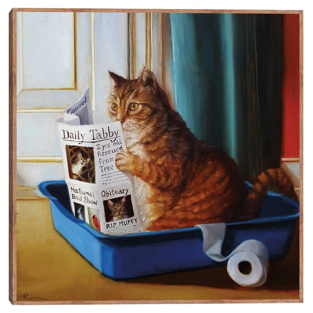 Kitty Throne Wall Canvas: $69.99