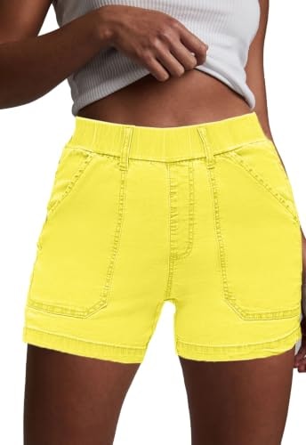 Women's Elastic Waist Jean Shorts: $16.99 Women's Elastic Waist Jean Shorts: $16.99