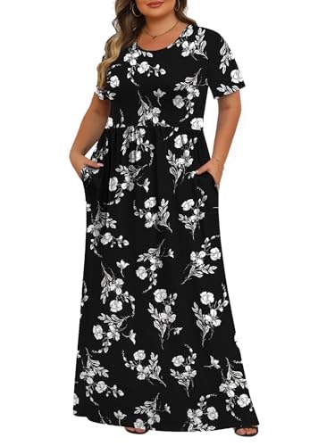 Tencede Women's Plus Size Summer Maxi Dress: $26.99