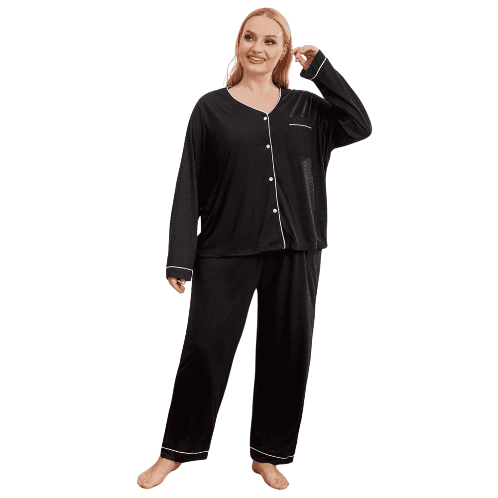 Ebukurty Plus Size 2-Piece Pajama Set: $16.11