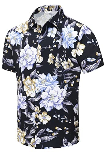 Simmashah Men's Hawaiian Button-Down Shirt: $12.73 Simmashah Men's Hawaiian Button-Down Shirt: $12.73