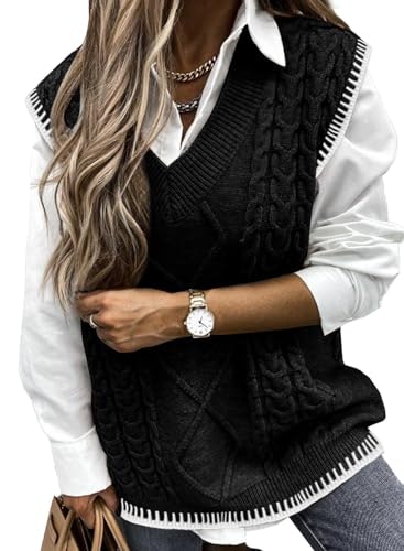 Evaless Women's Cable Knit Sleeveless Sweater Vest: $29.98 Evaless Women's Cable Knit Sleeveless Sweater Vest: $29.98