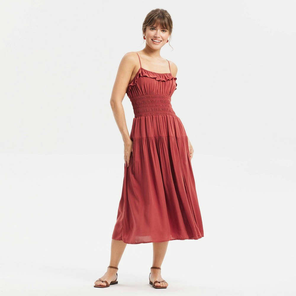 Universal Thread Women's Ruffle Smocked Midi Dress: $42 Universal Thread Women's Ruffle Smocked Midi Dress: $42