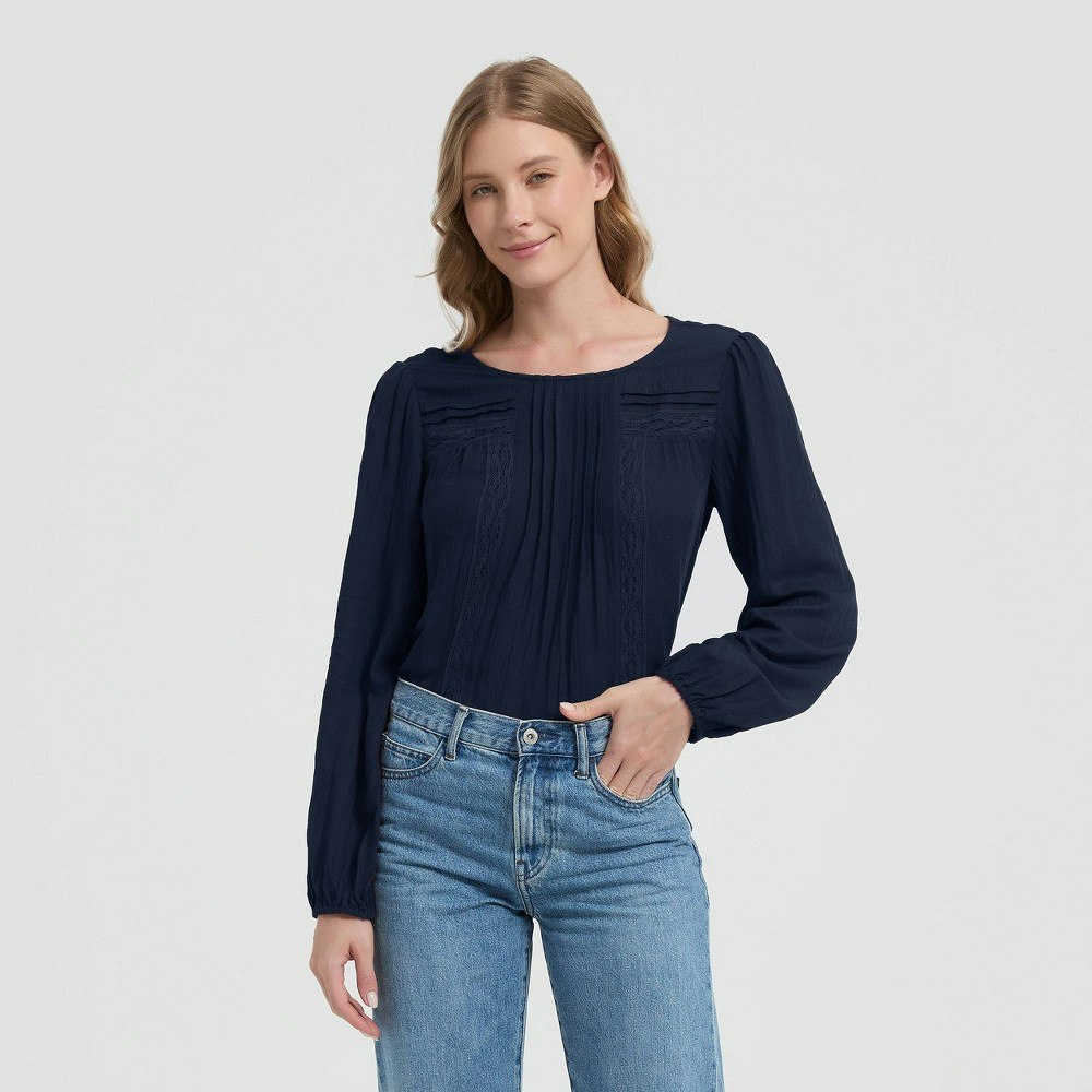 Women's Puff Long Sleeve Popover Top: $34 Women's Puff Long Sleeve Popover Top: $34