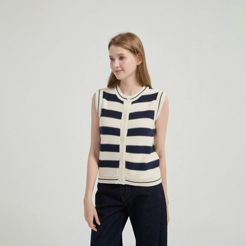 Universal Thread Women's Stripey Button Sweater Vest: $38 Universal Thread Women's Stripey Button Sweater Vest: $38