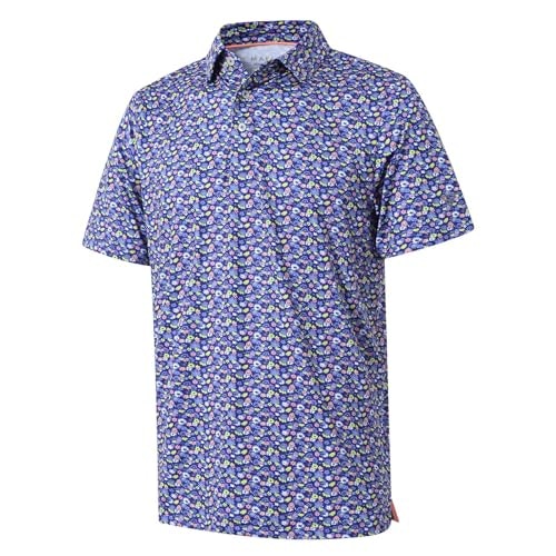 Men's Dry Fit Floral Print Performance Polo Shirt: $19.94 Men's Dry Fit Floral Print Performance Polo Shirt: $19.94