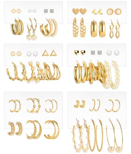 84-Pair Gold Stud Earring Set: $14.44 84-Pair Gold Stud Earring Set: $14.44