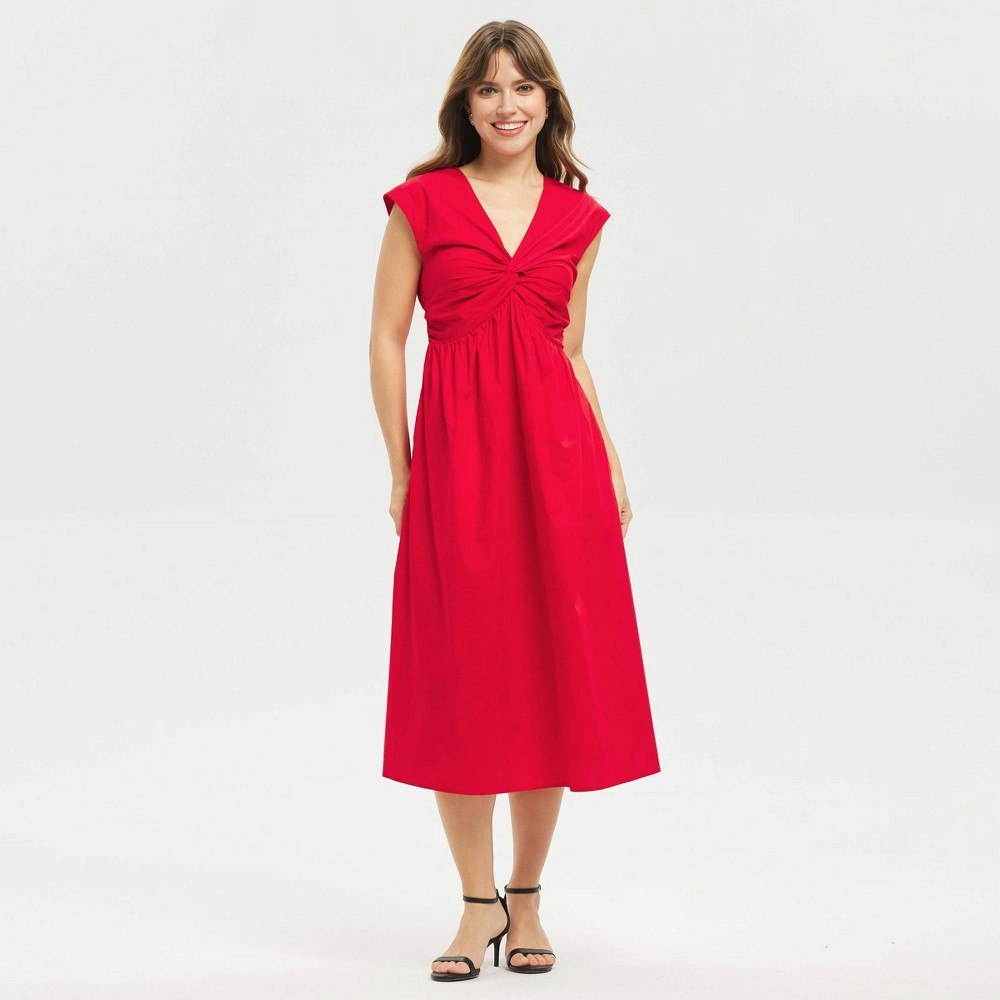 A New Day Women's Twist-Front Midi Dress: $45 A New Day Women's Twist-Front Midi Dress: $45