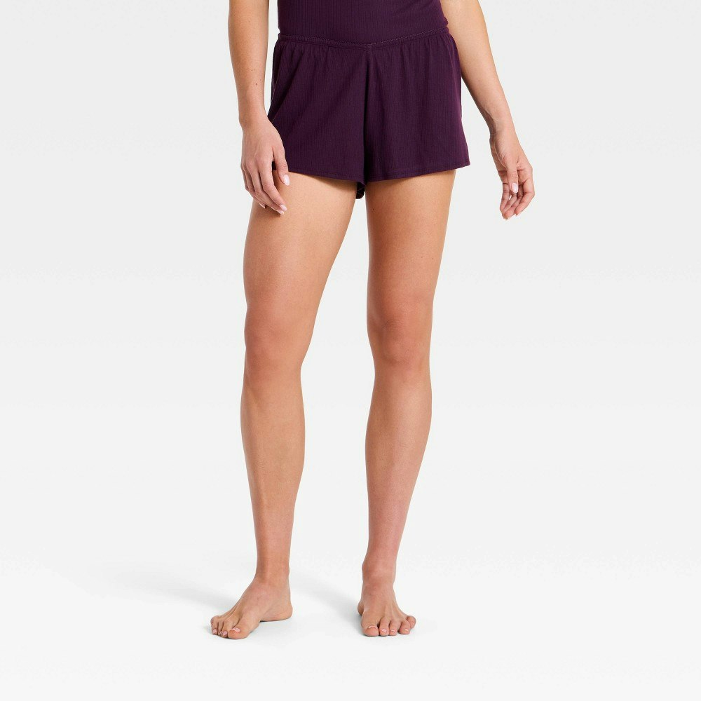 Auden Women's Ribbed Cooling Jersey Pajama Shorts: $20 Auden Women's Ribbed Cooling Jersey Pajama Shorts: $20