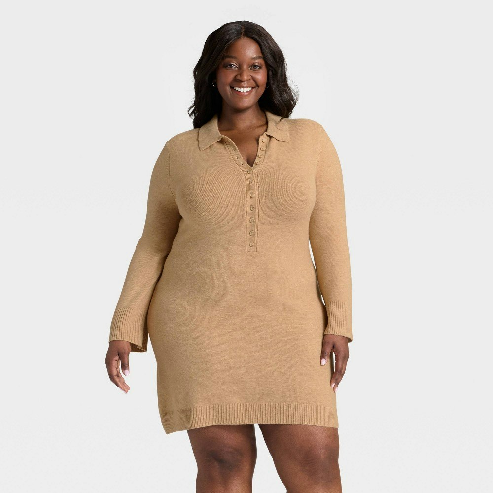 A New Day Women's Long Sleeve Mini Sweater Dress: $40 A New Day Women's Long Sleeve Mini Sweater Dress: $40