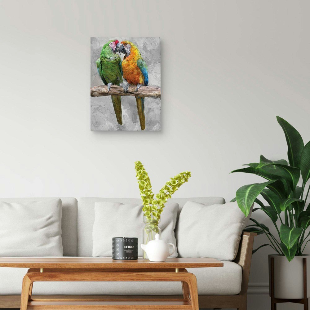 18"x24" Parrot Kiss Wall Art: $61.99 18"x24" Parrot Kiss Wall Art: $61.99