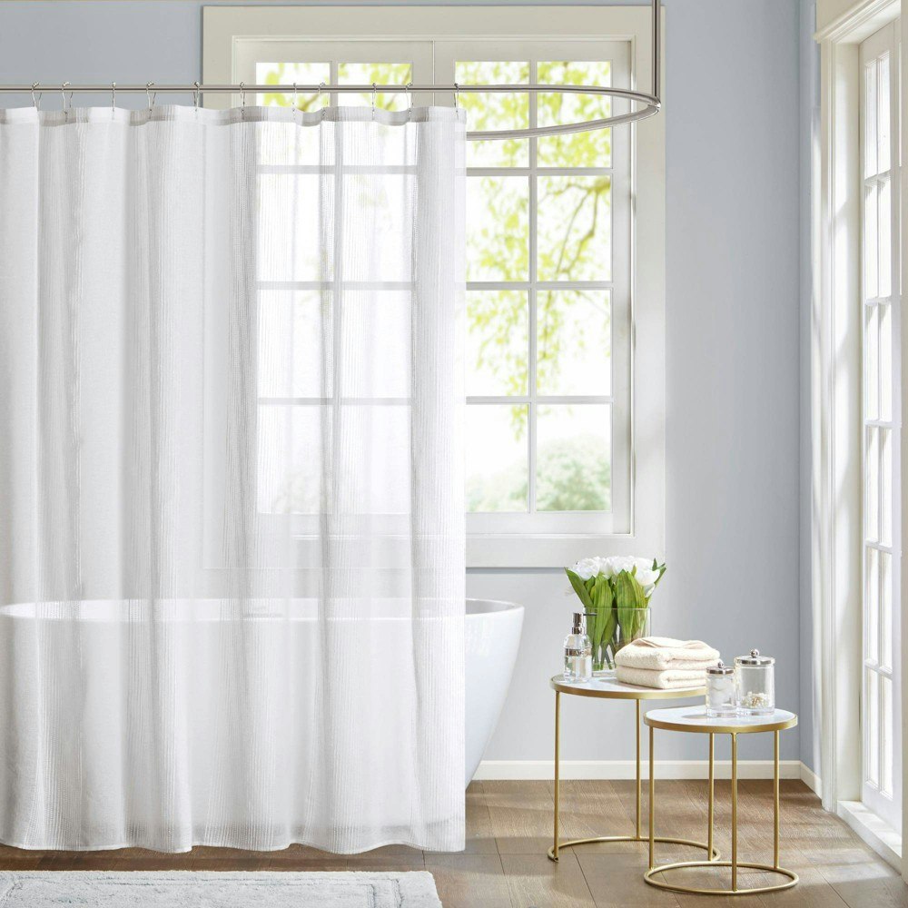 Angie Sheer Shower Curtain: $26.99 Angie Sheer Shower Curtain: $26.99
