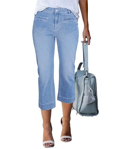 Luvamia Women's High-Waisted Cropped Straight-Leg Jeans: $16.99 Luvamia Women's High-Waisted Cropped Straight-Leg Jeans: $16.99