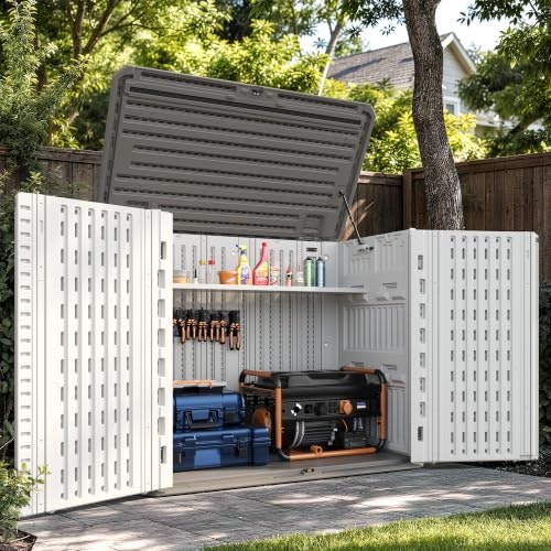 UDPATIO 34 Cu.Ft Resin Horizontal Storage Shed: $199.99 UDPATIO 34 Cu.Ft Resin Horizontal Storage Shed: $199.99