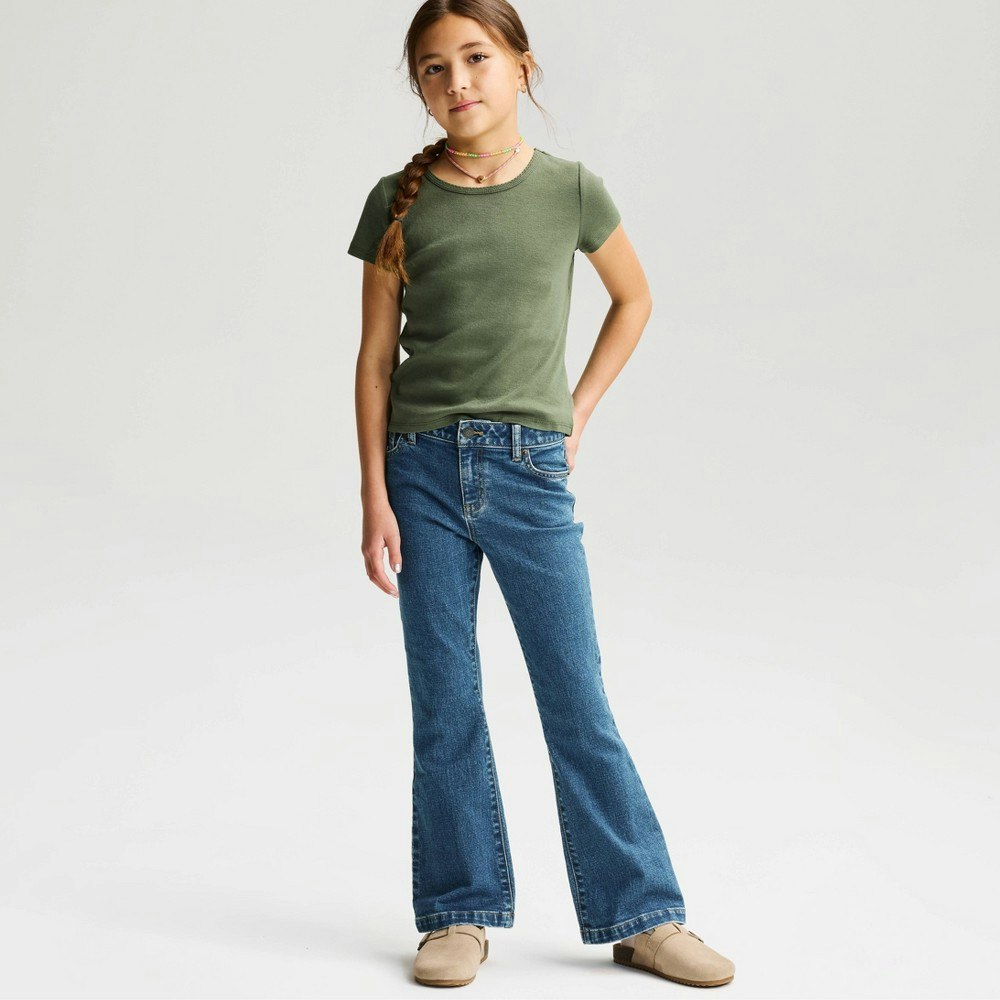 Cat & Jack Girls' High-Rise Flare Jeans: $15 Cat & Jack Girls' High-Rise Flare Jeans: $15
