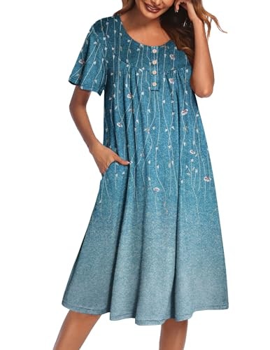 Ekouaer Women's Short Sleeve House Dress: $16.98